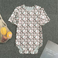 Baseballs Pattern Print Men's Bodysuit