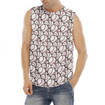 Baseballs Pattern Print Men's Fitness Tank Top