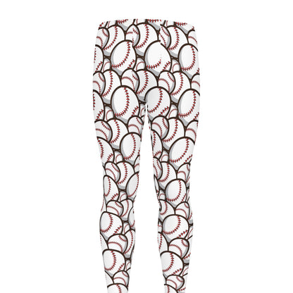 Baseballs Pattern Print Men's leggings