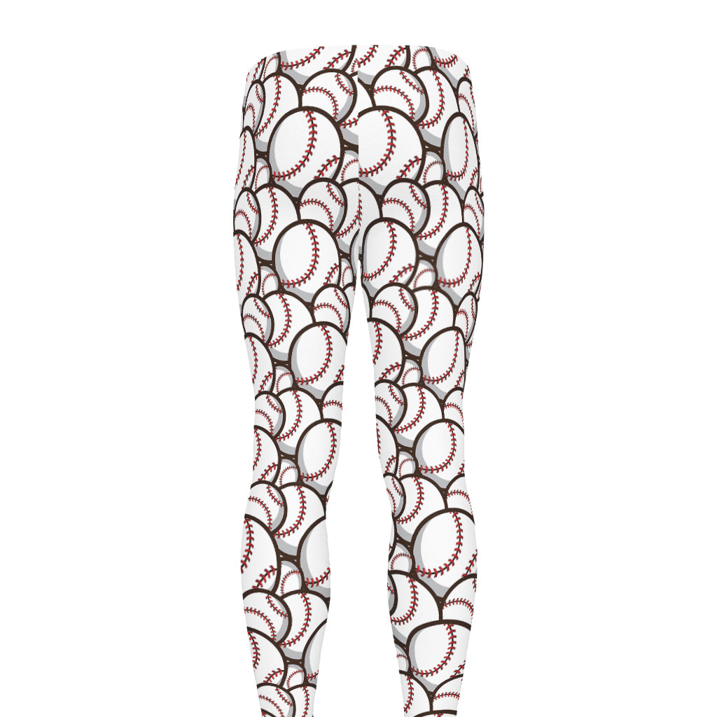 Baseballs Pattern Print Men's leggings
