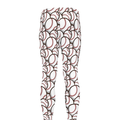 Baseballs Pattern Print Men's leggings