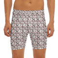 Baseballs Pattern Print Men's Long Boxer Briefs