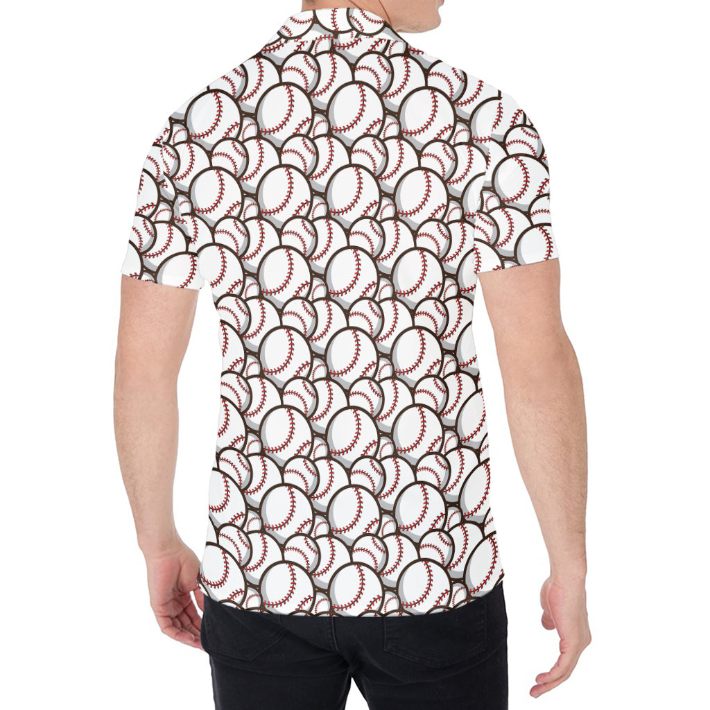 Baseballs Pattern Print Men's Shirt