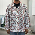 Baseballs Pattern Print Men's Shirt Jacket
