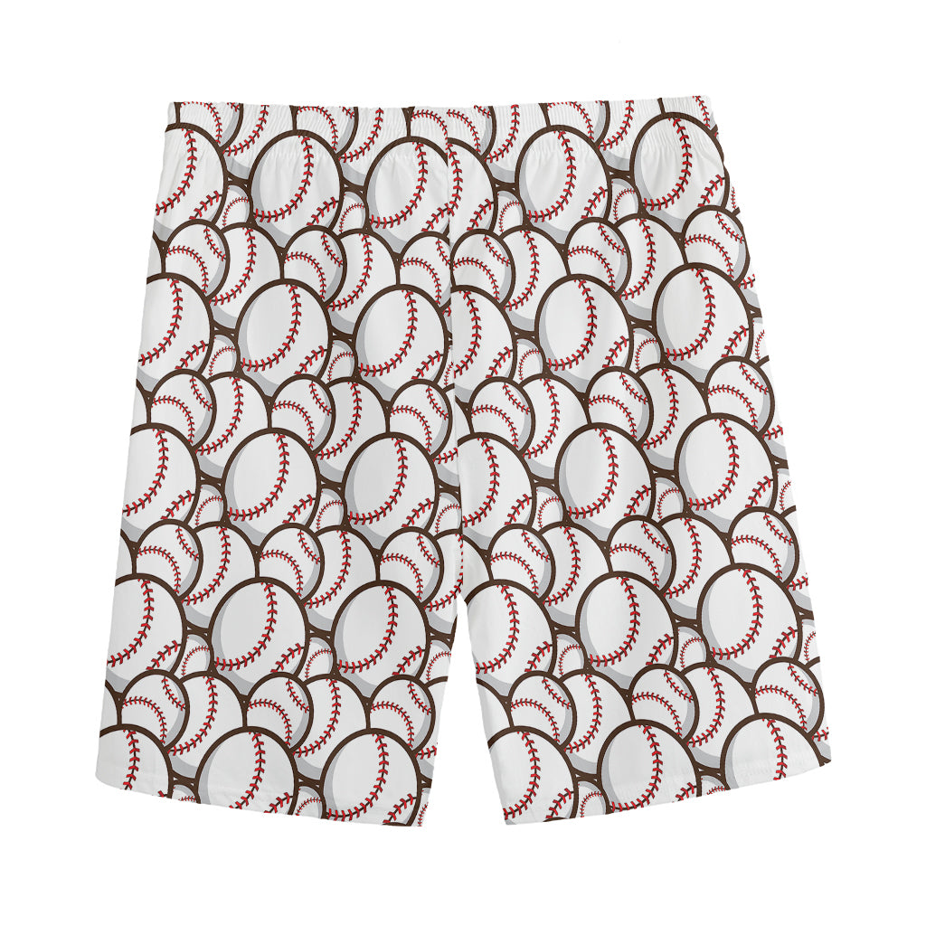 Baseballs Pattern Print Men's Sports Shorts