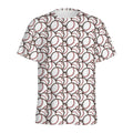 Baseballs Pattern Print Men's Athletic T-Shirt