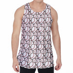 Baseballs Pattern Print Men's Velvet Tank Top