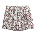 Baseballs Pattern Print Mesh Shorts