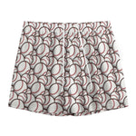 Baseballs Pattern Print Mesh Shorts