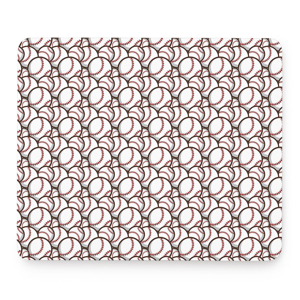 Baseballs Pattern Print Mouse Pad