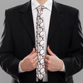 Baseballs Pattern Print Necktie