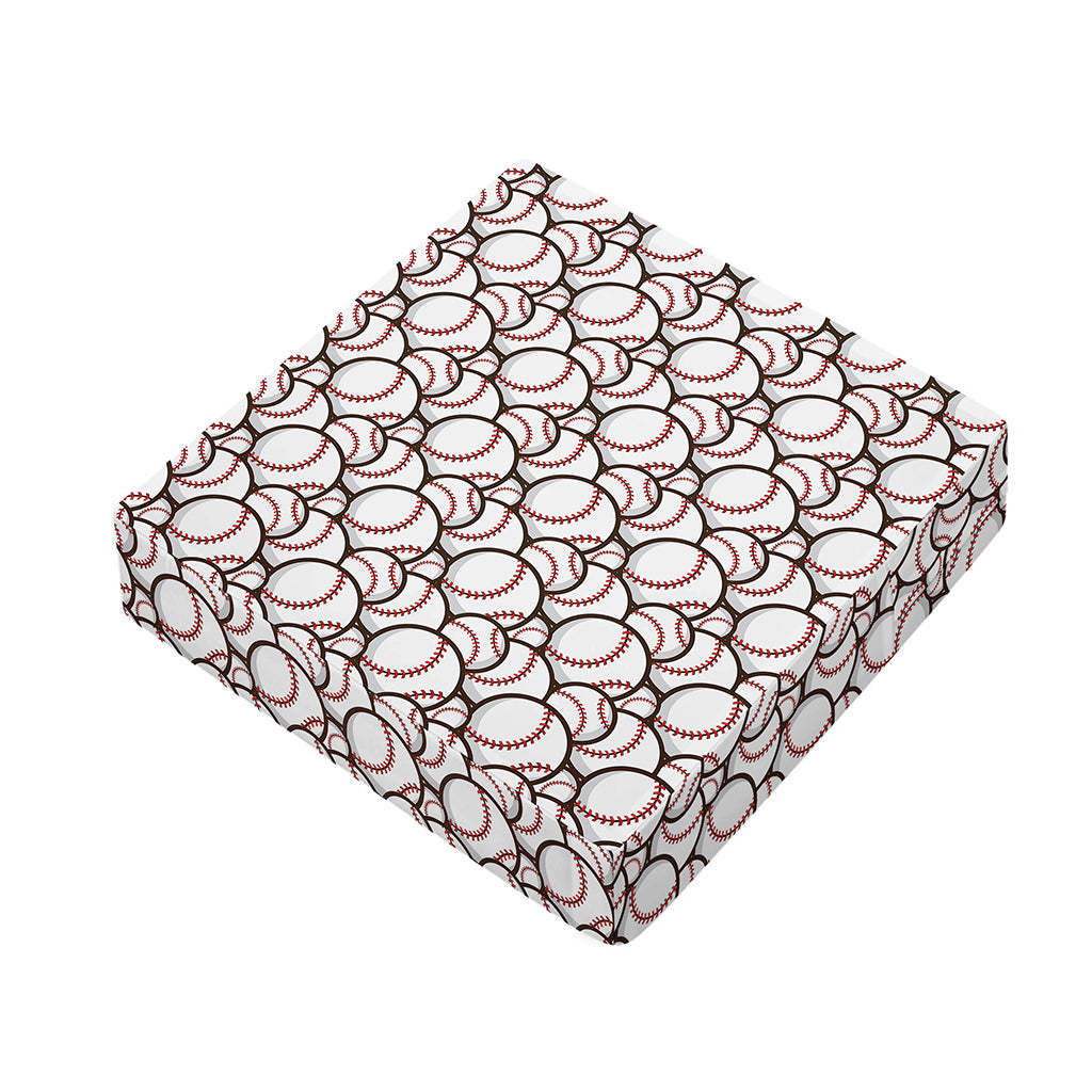 Baseballs Pattern Print Outdoor Seat Cushion Cover