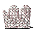 Baseballs Pattern Print Oven Mitts