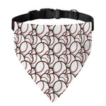 Baseballs Pattern Print Over The Collar Dog Bandana