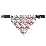 Baseballs Pattern Print Over The Collar Dog Bandana