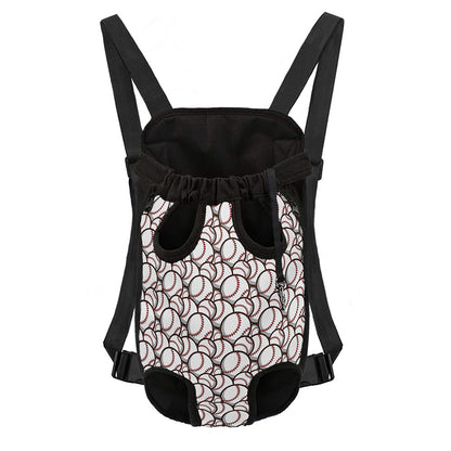 Baseballs Pattern Print Pet Carrier Backpack