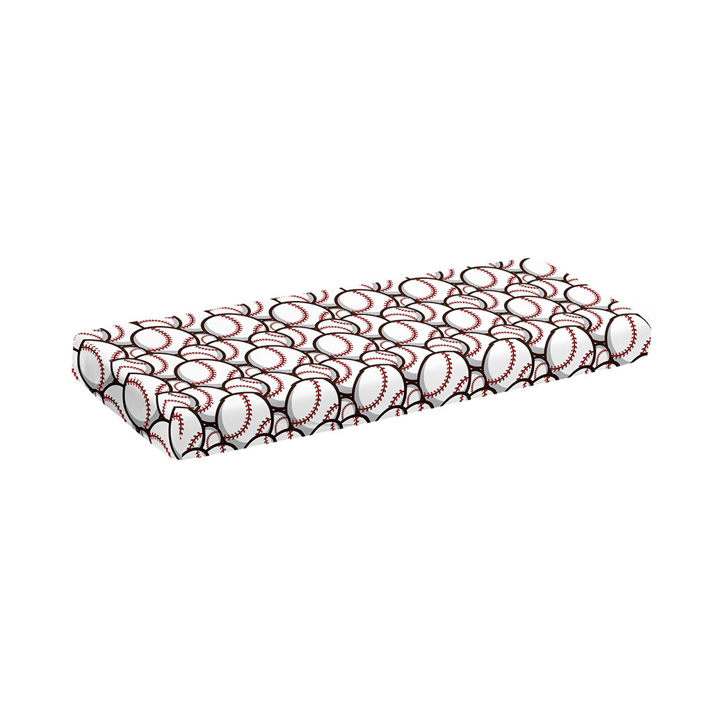 Baseballs Pattern Print Piano Keyboard Cover