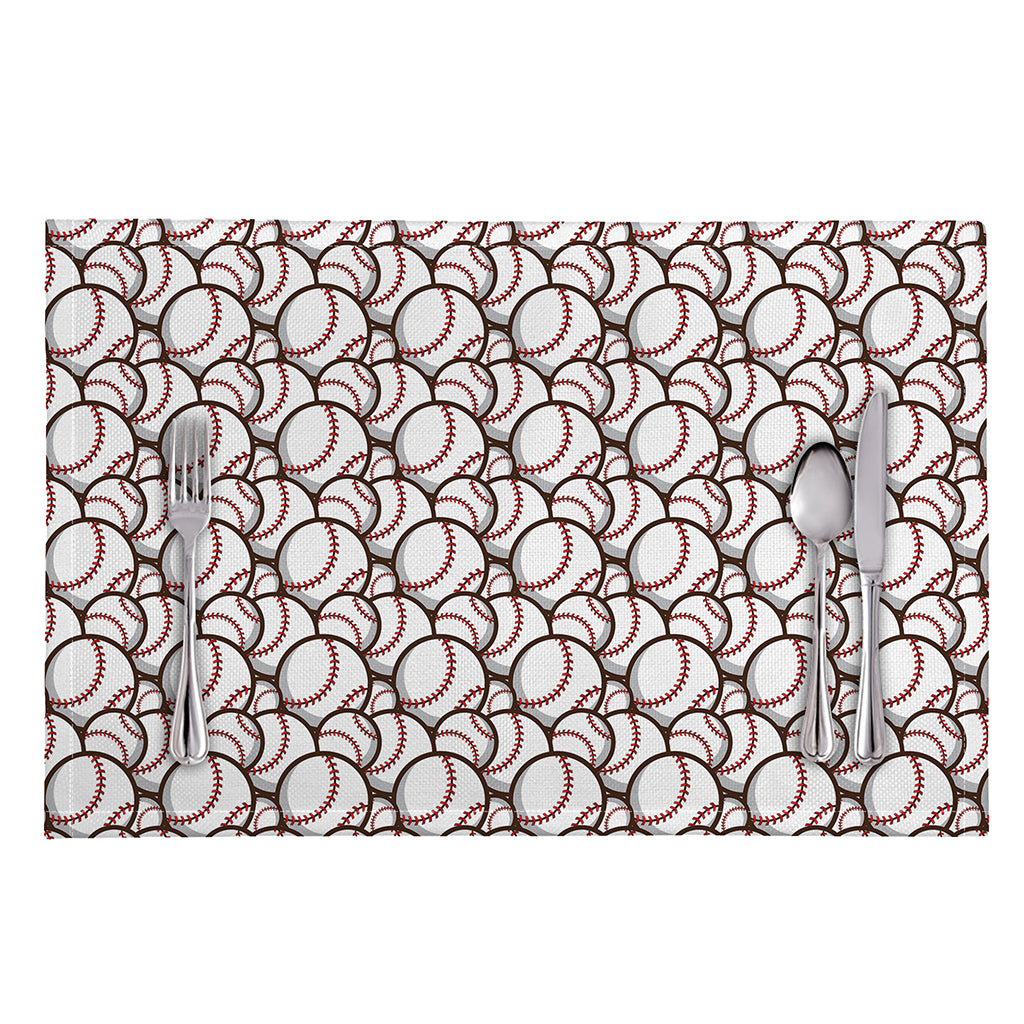 Baseballs Pattern Print Placemat