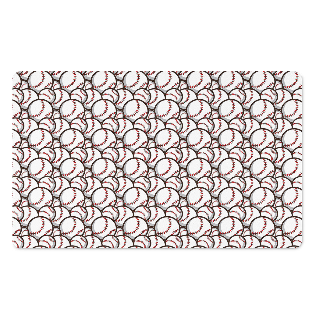 Baseballs Pattern Print Polyester Doormat
