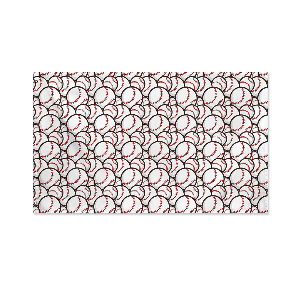 Baseballs Pattern Print Polyester Flag