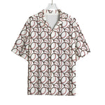 Baseballs Pattern Print Rayon Hawaiian Shirt