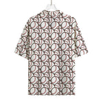 Baseballs Pattern Print Rayon Hawaiian Shirt