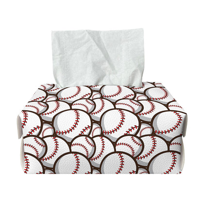Baseballs Pattern Print Rectangle Tissue Box Cover