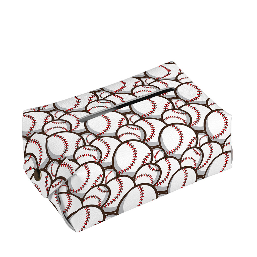 Baseballs Pattern Print Rectangle Tissue Box Cover