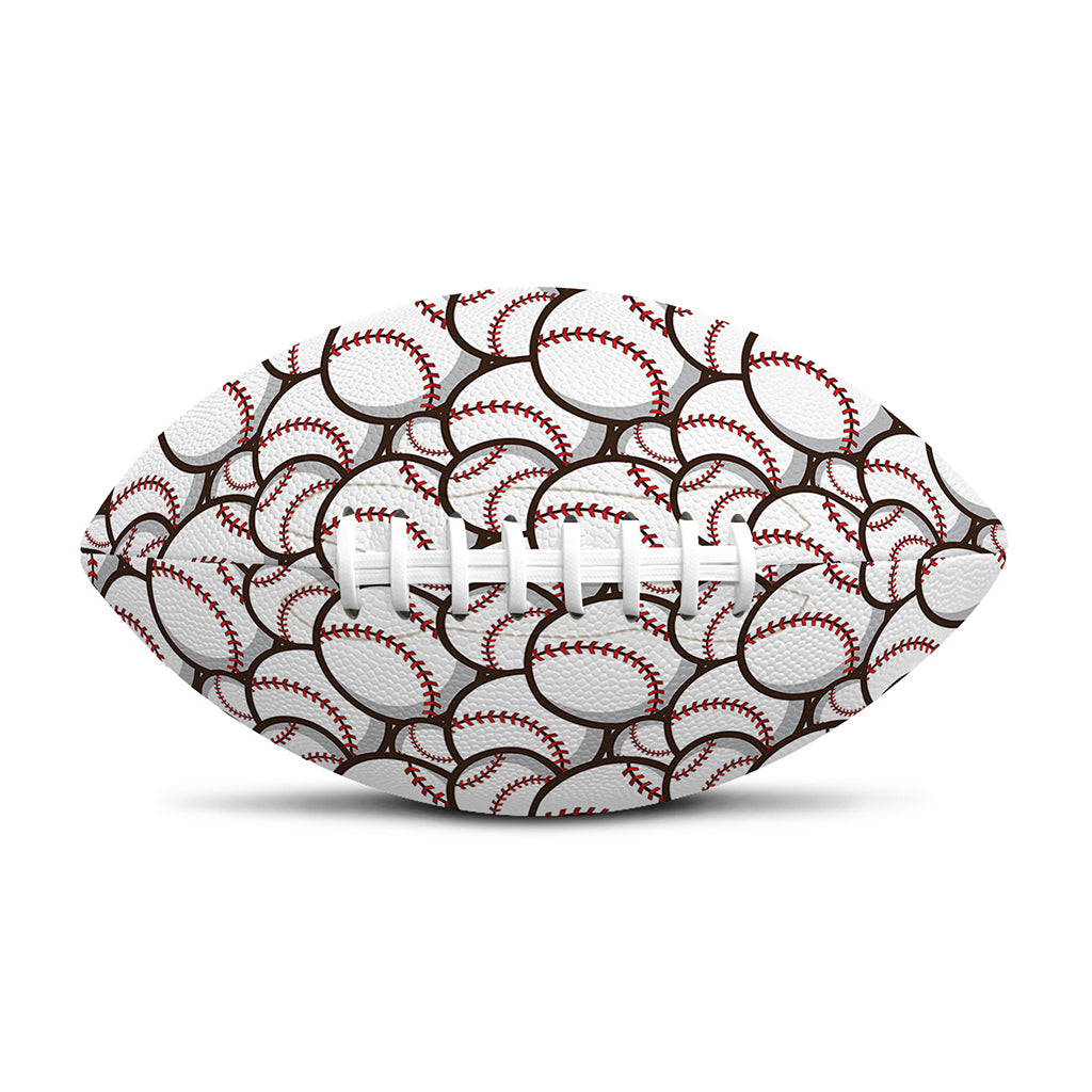 Baseballs Pattern Print Rugby Ball