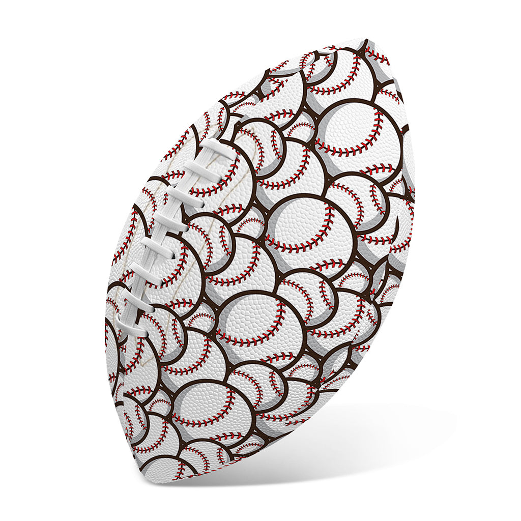 Baseballs Pattern Print Rugby Ball