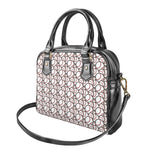 Baseballs Pattern Print Shoulder Handbag