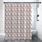 Baseballs Pattern Print Shower Curtain