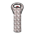 Baseballs Pattern Print Single Neoprene Wine Tote