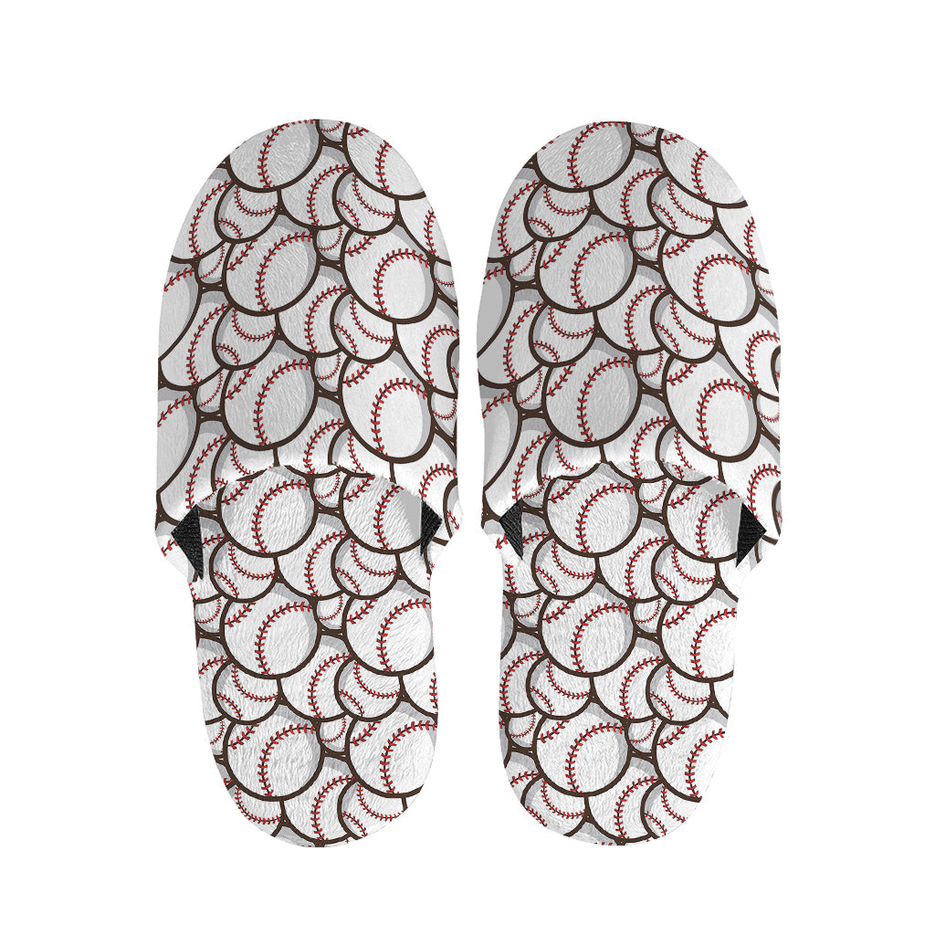 Baseballs Pattern Print Slippers