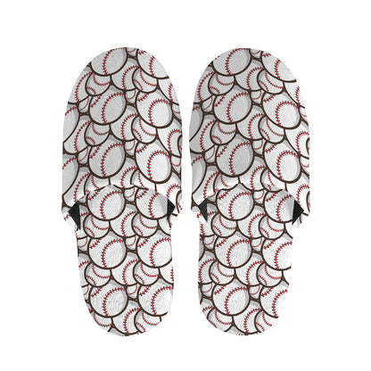 Baseballs Pattern Print Slippers