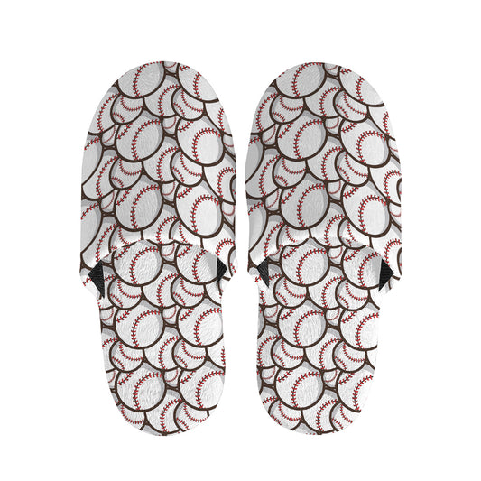 Baseballs Pattern Print Slippers