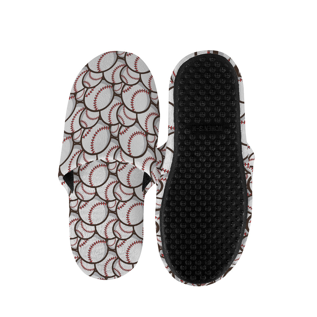 Baseballs Pattern Print Slippers