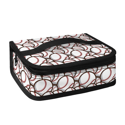 Baseballs Pattern Print Small Lunch Bag