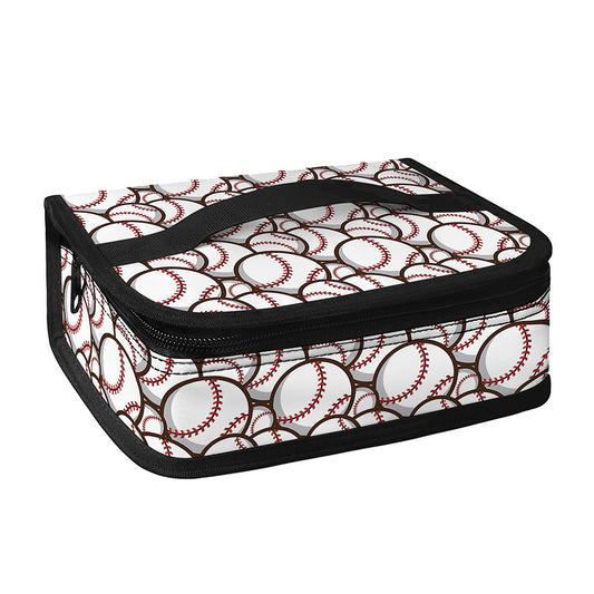 Baseballs Pattern Print Small Lunch Bag