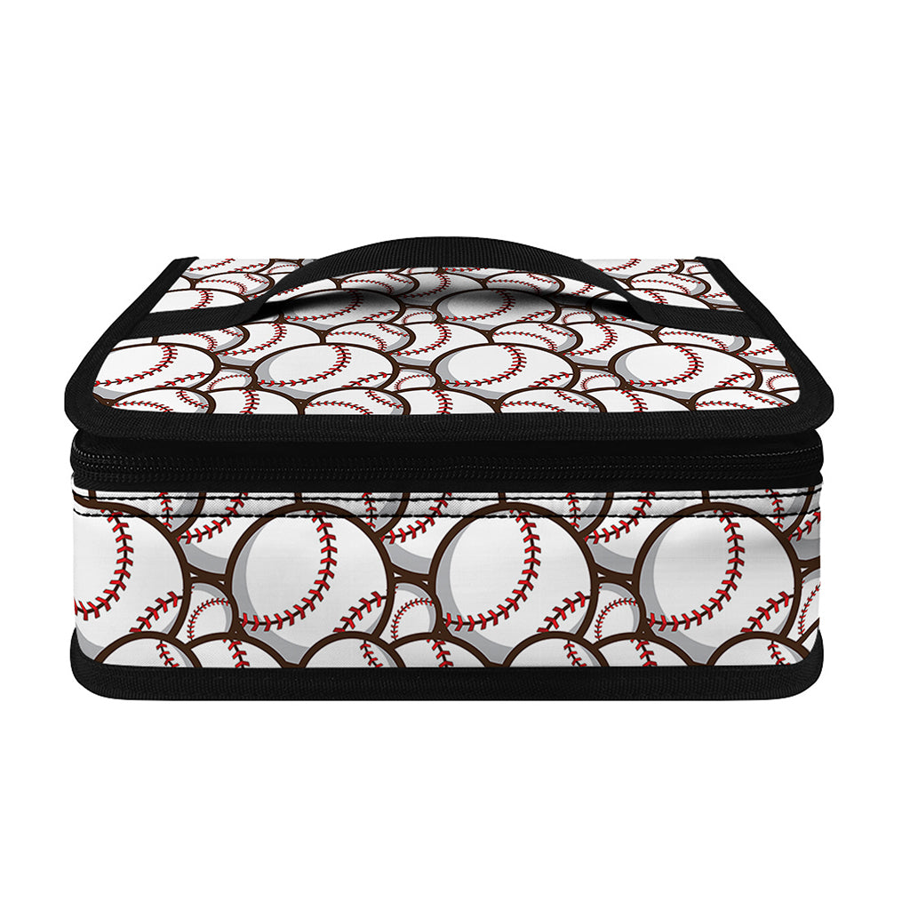 Baseballs Pattern Print Small Lunch Bag