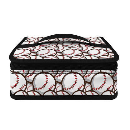 Baseballs Pattern Print Small Lunch Bag