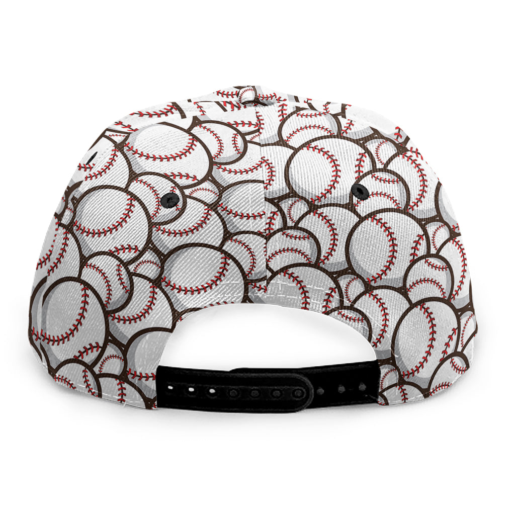 Baseballs Pattern Print Snapback Cap