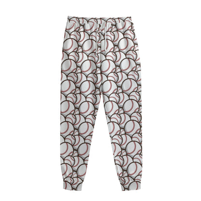 Baseballs Pattern Print Sweatpants