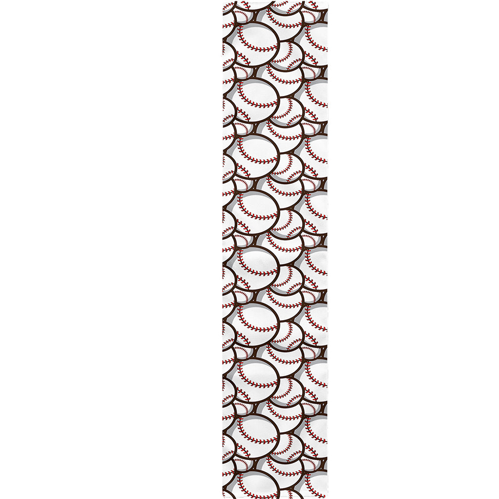 Baseballs Pattern Print Table Runner