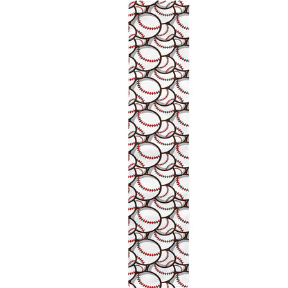 Baseballs Pattern Print Table Runner