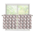 Baseballs Pattern Print Tier Curtains