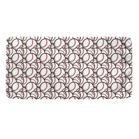 Baseballs Pattern Print Towel