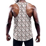 Baseballs Pattern Print Training Tank Top