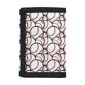 Baseballs Pattern Print Trifold Wallet