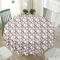 Baseballs Pattern Print Waterproof Round Tablecloth